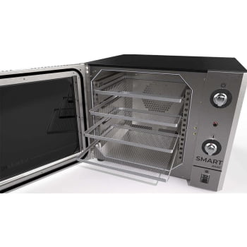 Forno Industrial Convector Venâncio Elétrico Smart Basic Azul 4 Esteiras 220v Com Cavalete