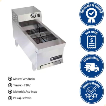 Conservador de Frituras Prime Venâncio em Aço Inox 220V Corrente 9 A PCF12-ME - 24993