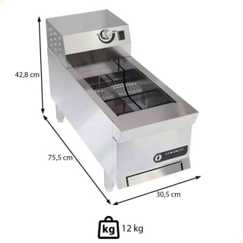 Conservador de Frituras Prime Venâncio em Aço Inox 220V Corrente 9 A PCF12-ME - 24993