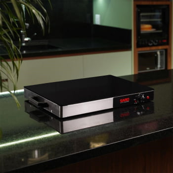 Mesa Térmica Rechaud Elétrico Saro Vidro Temperado 400 W 127V MT11