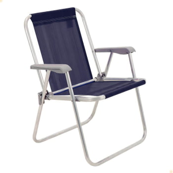 Kit 6 Cadeiras de Praia Tramontina Samoa Alta em Alumínio Azul 92900/006