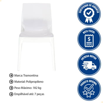 Cadeira Tramontina Alice Brilho Summa em Polipropileno Branco 92037010