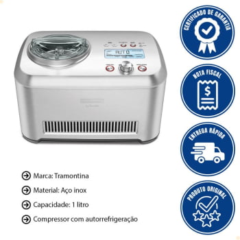 Sorveteira Tramontina by Breville Express em Aço Inox 12 Funções 127 V 69170011
