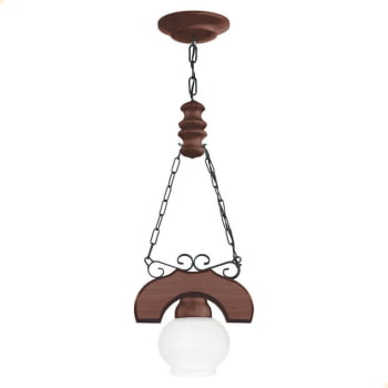 Lustre Muller Canga 1 Lâmpada Envelhecido 401E
