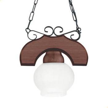 Lustre Muller Canga 1 Lâmpada Envelhecido 401E