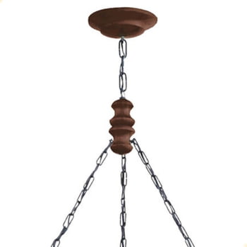 Lustre Muller Canga 3 Lâmpadas Envelhecido 403E