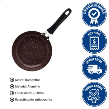Frigideira Tramontina Tunis Interno Cerâmico Anti. e Externo Siliconado Rosa Trufado 28cm 2,3L