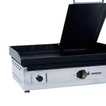 Chapa Bifeteira Venâncio a Gás 65cm Deguste Luxo 4,76mm de Espessura Com Prensa C65P