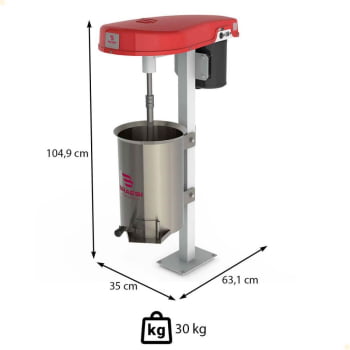 Despolpadeira De Frutas Braesi 20 Litros Com 3 Peneiras Em Aço Inox 0.75 Cv Bivolt Des-20 