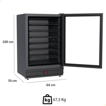 Adega Venax 175L Para 48 Garrafas Preto Fosco 127V 7845