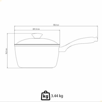 Panela Tramontina Lyon Em Alumínio Revestimento Starflon Azul 20 cm 2,8L 20961820