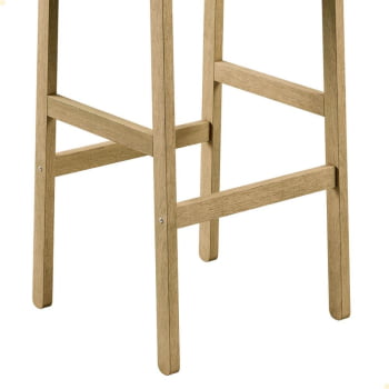 Banqueta Alta Tramontina Potenza Preta 75 cm Madeira Tauari Natural 13718380