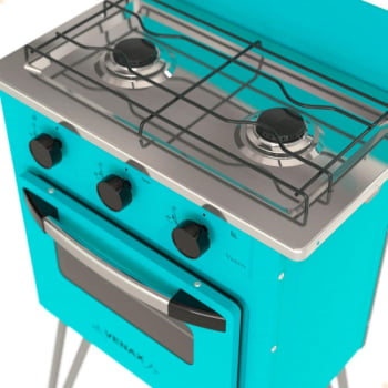 Fogão a Gás Venax Gemini 2 Queimadores Vetro Verde Turquesa GLP 7510
