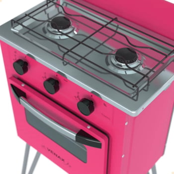 Fogão a Gás Venax Gemini 2 Queimadores Vetro Pink GLP 24128