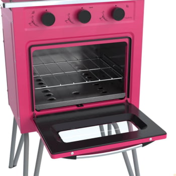 Fogão a Gás Venax Gemini 2 Queimadores Vetro Pink GLP 24128