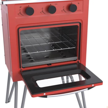 Fogão a Gás Venax Gemini Vetro 2 Queimadores Vermelho GLP 7511
