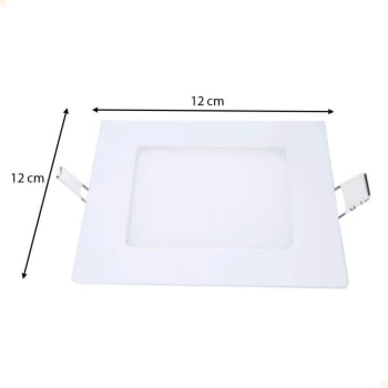 Painel LED de Embutir Quadrado Avant Neutro 6w 4000k Bivolt 12x12 - Cód 856020874