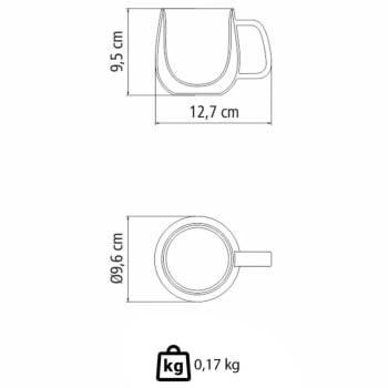 Conjunto De Xícaras Tramontina Para Chá E Cappuccino 300ml 2 Peças Vidro Duplo 64760460