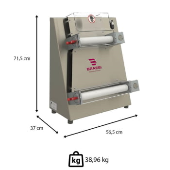 Modeladora de Pizza Braesi BMPZ-40 40cm Bivolt 60Hz Aço Inox B18101