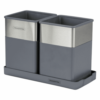 Organizador Multiuso Tramontina Em Aço Inox e Poliestireno Simétrico 61538140