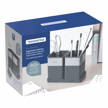 Organizador Multiuso Tramontina Em Aço Inox e Poliestireno Simétrico 61538140