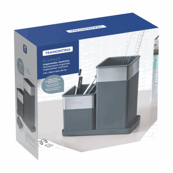 Organizador Multiuso Tramontina Em Aço Inox e Poliestireno Assimétrico 61538150