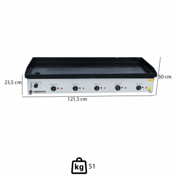 Chapa Bifeteira Venâncio Deguste Luxo Elétrica Bancada Em Aço 121,5 Cm CE120 49817
