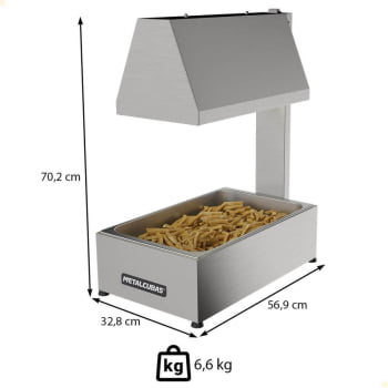 Conservador De Fritura Elétrico Metalcubas Em Inox 2,5KG 220V MCF01CG