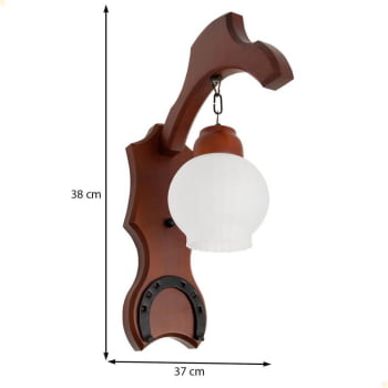 Arandela Muller Sela de Cavalo 1 Lâmpada Envelhecido 930E