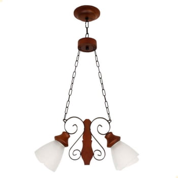 Lustre Muller Country 2 Lâmpadas Envelhecido 942E