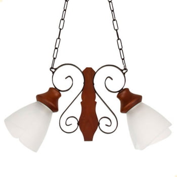 Lustre Muller Country 2 Lâmpadas Envelhecido 942E
