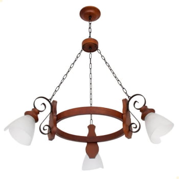 Lustre Muller Country 3 Lâmpadas Envelhecido 943E
