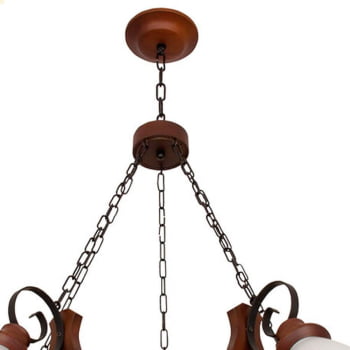 Lustre Muller Country 5 Lâmpadas Envelhecido 945E
