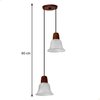 Pendente Muller Country 2 Lâmpadas Envelhecido 022E