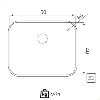 Cuba de Embutir Tramontina Dora 50 BL R6 Em Inox Acetinado com Válvula 50x40 cm Com Sifão 94018112