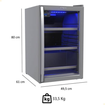 Cervejeira Venax Expvbl102 102 Litros Cinza 220V 37748