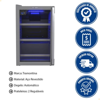 Cervejeira Venax 102L Porta Invertida Cinza 127V Expvbl102 37744