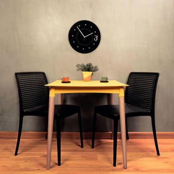 Kit 8 Cadeiras Tramontina Isabelle em Polipropileno e Fibra de Vidro Preto 92150009