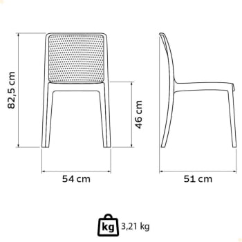 Kit 8 Cadeiras Tramontina Isabelle em Polipropileno e Fibra de Vidro Branco 92150010