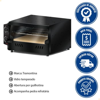 Forno Assador Industrial Saro Porta Guilhotina 32 Litros Elétrico 127V 53x47 cm sem Cavalete FG11