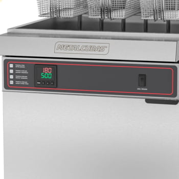 Fritador Água e Óleo Elétrico 3 Cestos Metalcubas FAO 3C 220V Trifásico