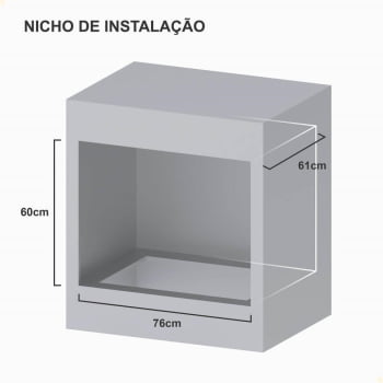 Forno de Embutir Venax Arena-Eg GIII Branco 90L A Gás GLP De Baixa Pressão 220V 32097