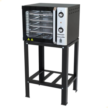 Forno Convector Venâncio Smart Basic 220V 4 Esteiras Preto Com Cavalete