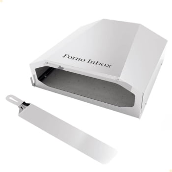 Forno Assador Inbox De Pizza Para Fogão Saro 35 cm Em Aço Inox FB35 