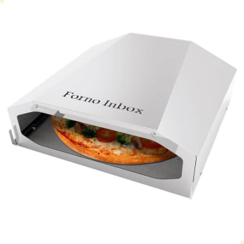 Forno Assador Inbox De Pizza Para Fogão Saro 35 cm Em Aço Inox FB35 