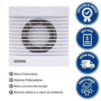 Exaustor Ventilador para Banheiro e Lavabo Tramontina BA 100 220V 94523002