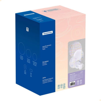 Aparelho de Jantar Tramontina Sweet Color em Porcelana Decorada 20 Peças 96589058