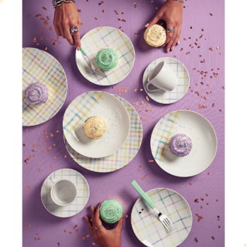 Aparelho de Jantar Tramontina Sweet Color em Porcelana Decorada 20 Peças 96589058