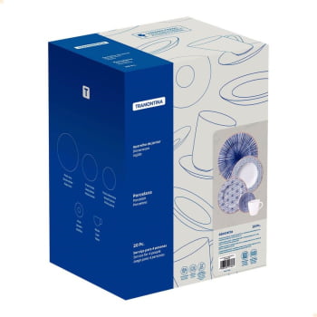 Aparelho de Jantar Tramontina Abstratta em Porcelana Decorada 20 Peças 96589048