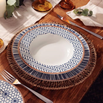 Aparelho de Jantar Tramontina Abstratta em Porcelana Decorada 20 Peças 96589048